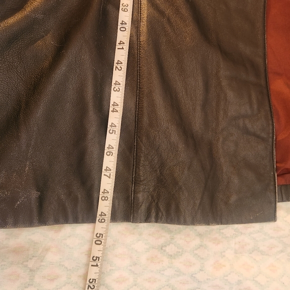 Pelle Studio Wilsons Leather Black Womens Trench Button Down Coat Size Xl - Picture 8 of 16